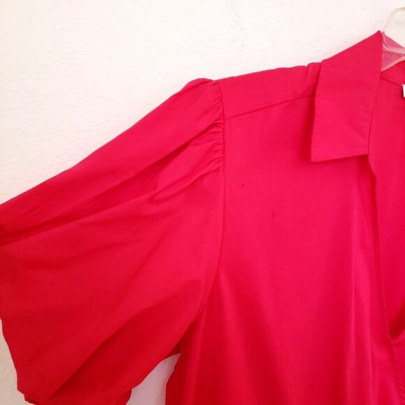 And Now This Pink 100% Cotton Flirty Dress with Puff Sleeves Size 2X NWT - Picture 6 of 10
